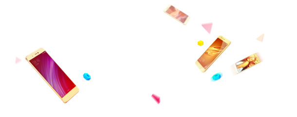 漂浮设计手机电商PNG透明素材，高清下载，创意元素丰富
