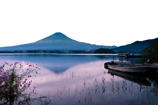 富士山日出美景，高清PNG透明背景图片，摄影风景素材免费下载
