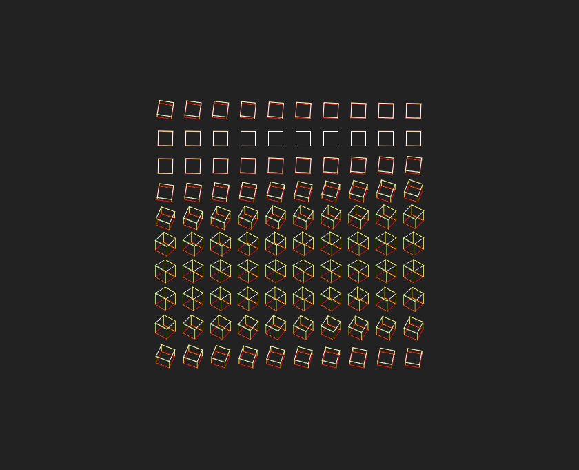 css正方体旋转动画，简单的html正方体代码