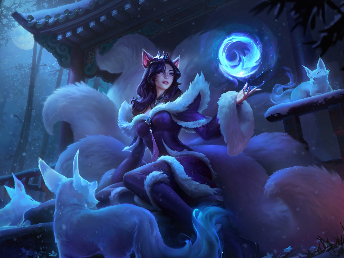 英雄联盟，暗影妖狐阿狸，平板壁纸下载，高清2732x2048画质