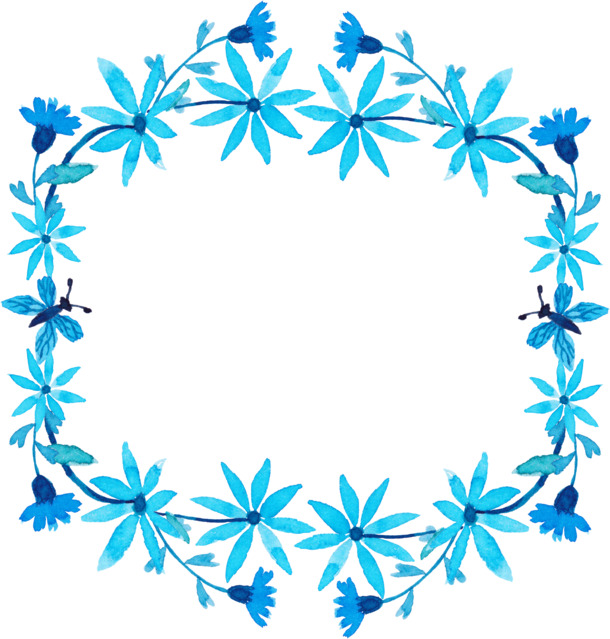 手绘花环PNG透明素材，高清花瓣漂浮元素，免费下载