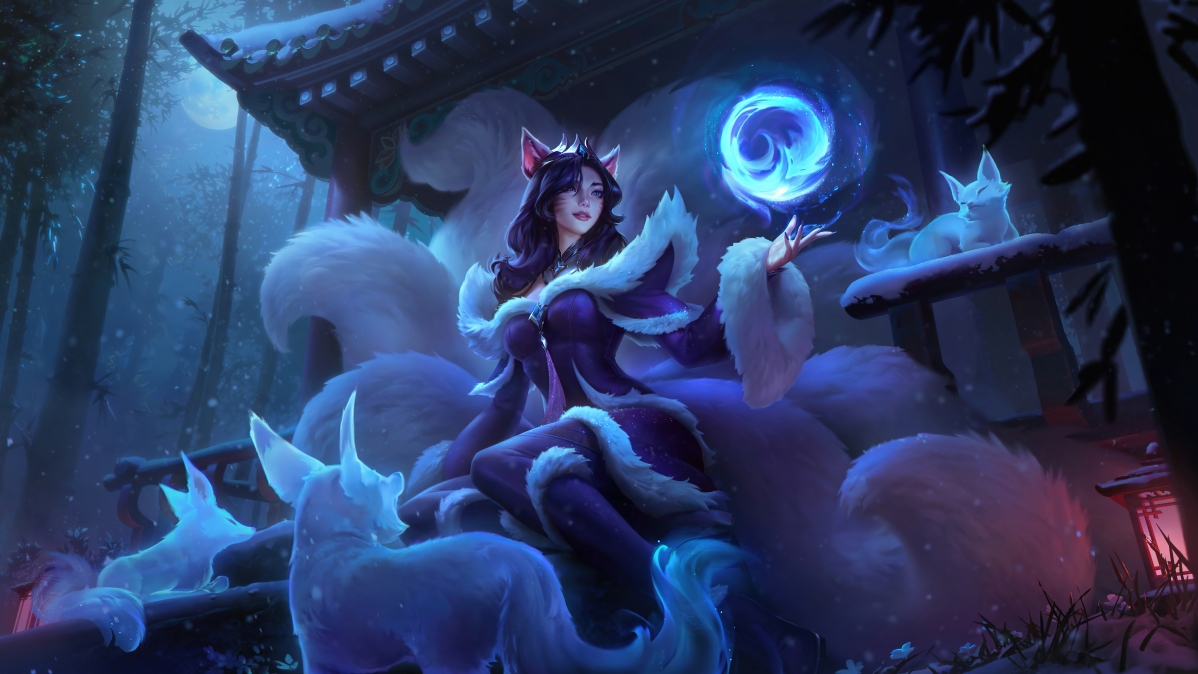 暗影妖狐阿狸LOL英雄联盟，绝美4K电脑壁纸，超清7680x4320，一键下载！