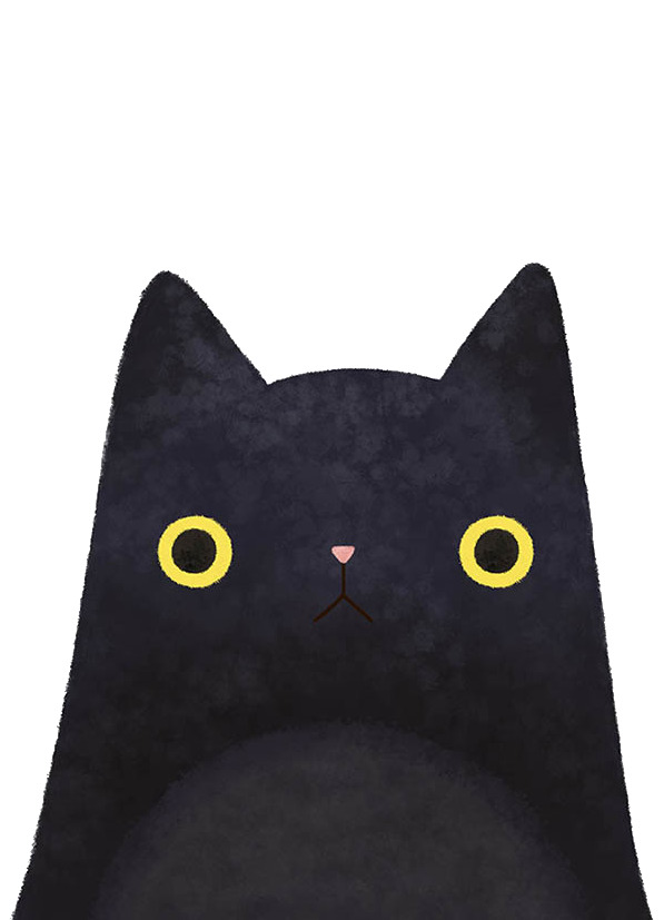 黑色龙猫装饰PNG透明图，动物设计素材，高清下载
