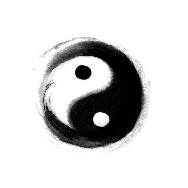 水墨太极透明PNG素材，高清中国风装饰元素，免费下载