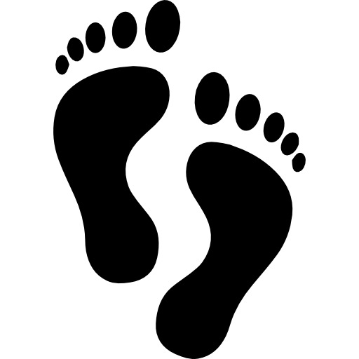 高清PNG透明素材，人类足迹图标，免扣元素，设计必备下载