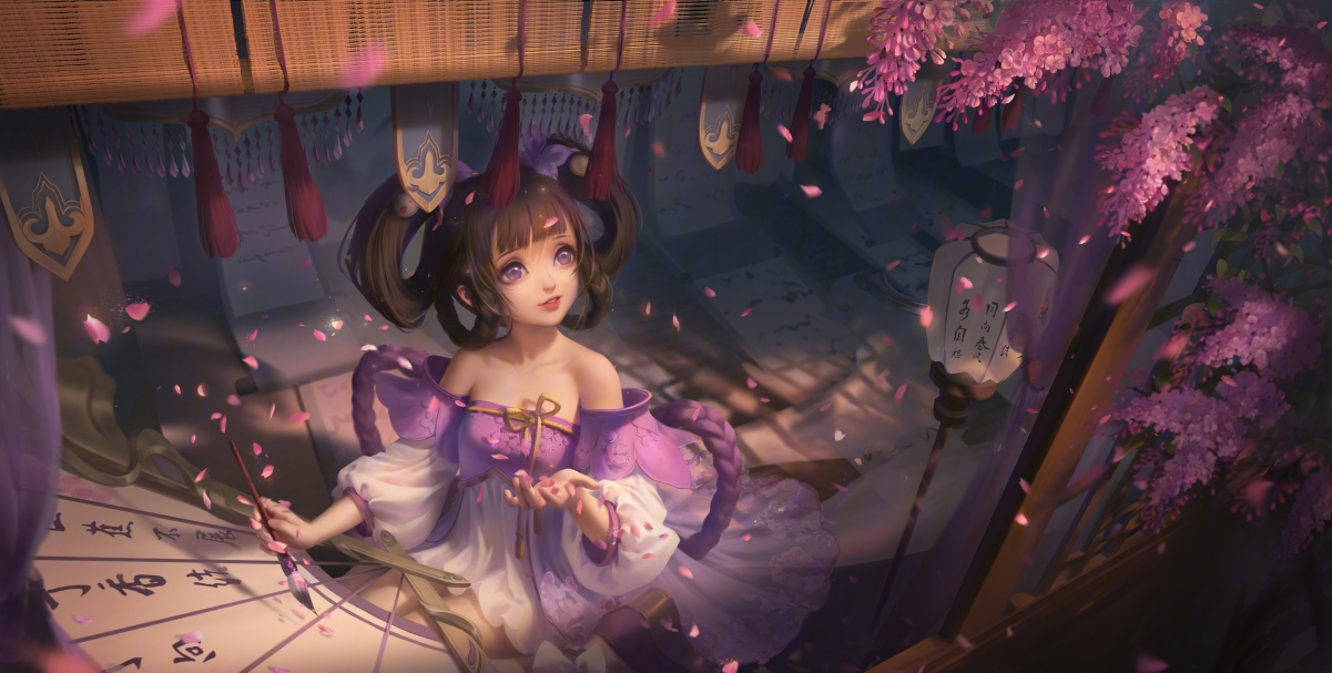 王者小乔丁香结原画，绝美4K高清壁纸，4273x2160超清大图，一键下载！