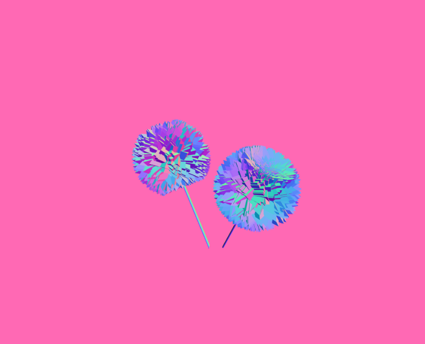 蒲公英动画素材下载，css蒲公英旋转动画效果
