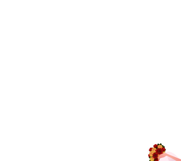 西式婚礼高清PNG透明效果图，情人节节日元素，婚庆设计素材下载