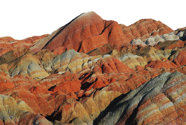 立体红色地形地貌PNG透明背景素材，高清风景摄影图片，一键下载设计元素