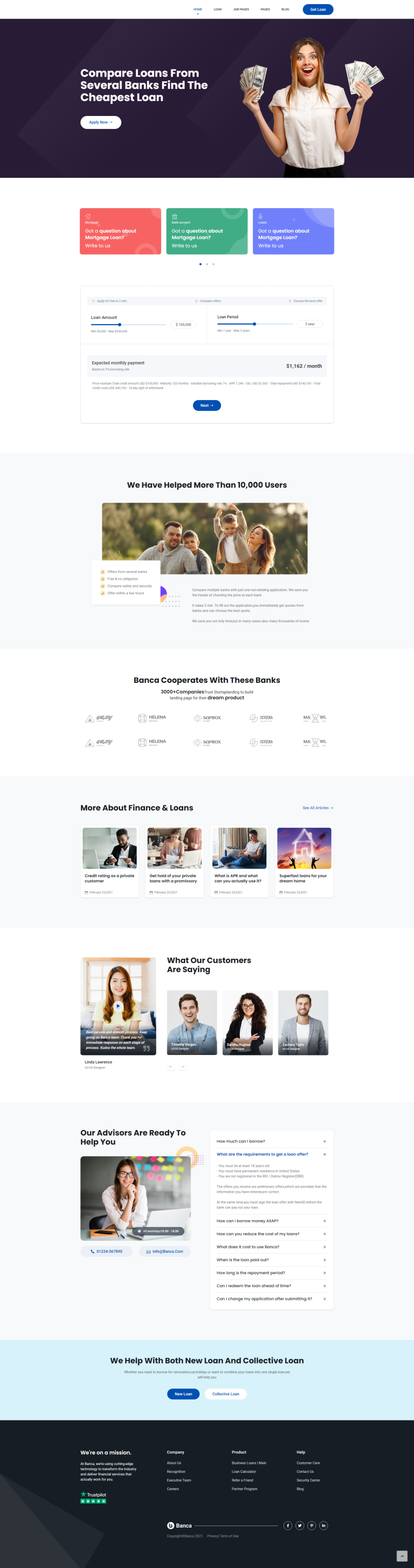 贷款公司网站源码，bootstrap金融行业网站模板