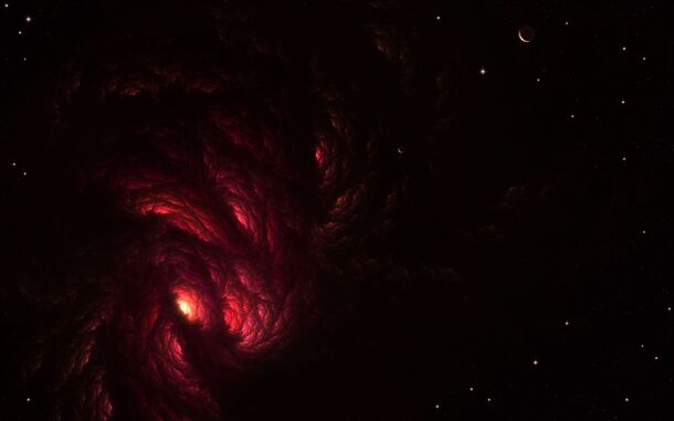 红色宇宙星空高清PNG透明背景，抽象梦幻设计素材下载