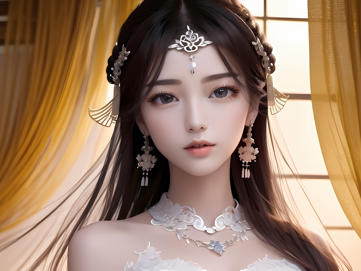 国风之美，黑眸古风动漫女神，2732x2048高清平板壁纸精选下载