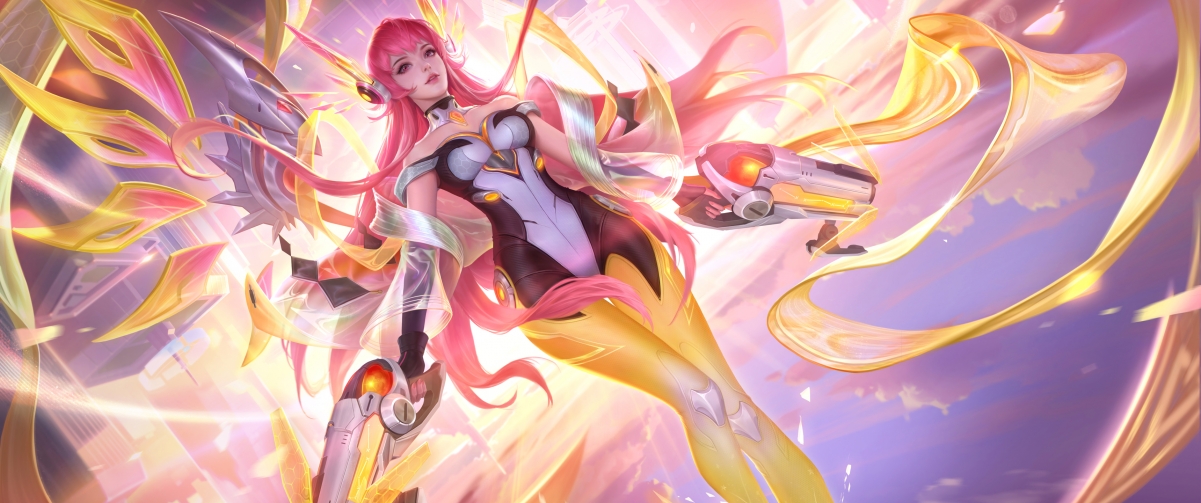《王者荣耀》虞姬星传说皮肤绝美壁纸，4K高清3440x1440分辨率，无限倾慕等你来下载！