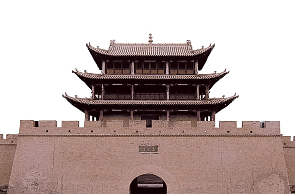 中国风城门PNG透明图片，高清装饰元素，免费下载设计素材