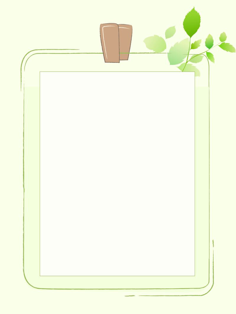 矢量创意，绿色叶子边框背景，高清JPG/AI格式设计素材下载