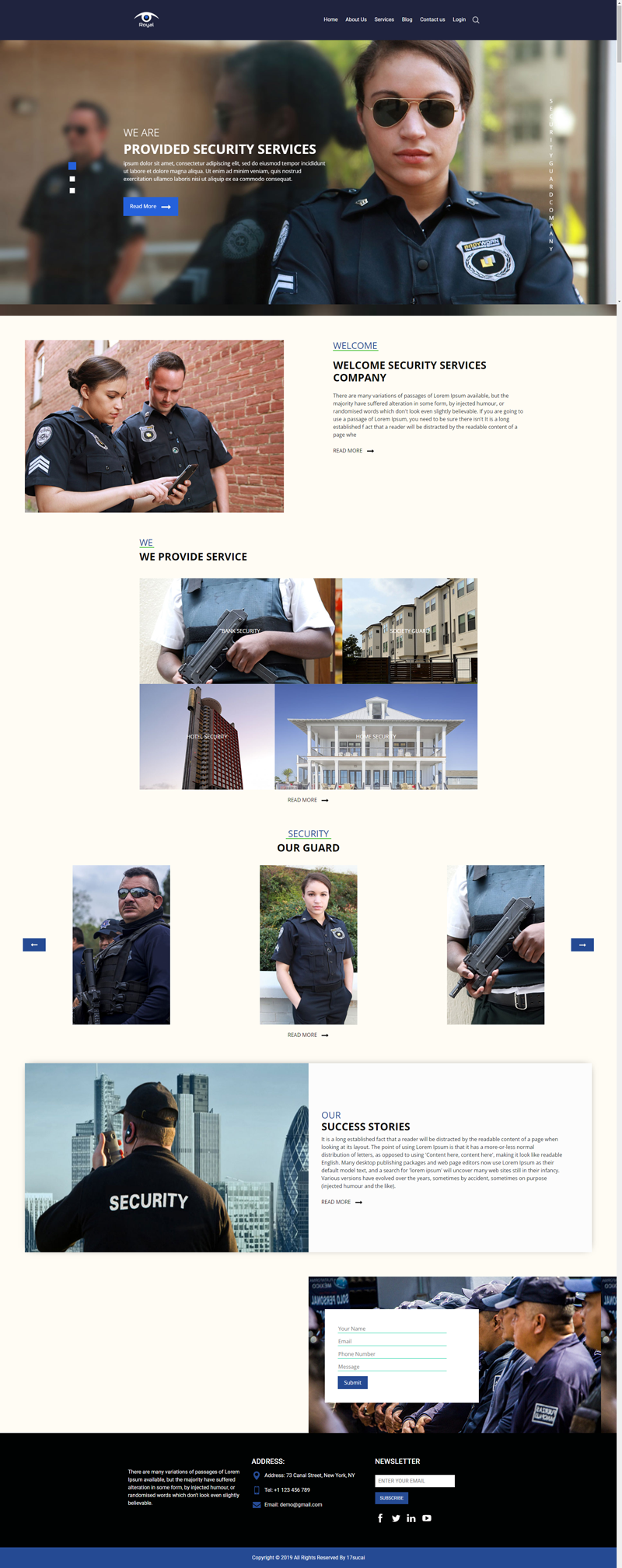 安保公司网站模板设计，保安公司网站源码