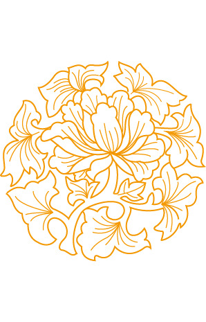 十二月花卉白描矢量图，高清PNG透明素材，植物装饰元素设计下载