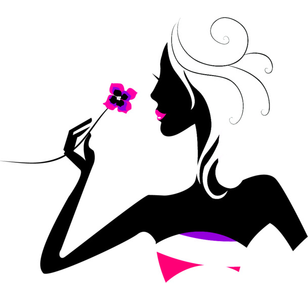 情人节手绘女神花朵PNG素材，高清透明，性感节日元素下载