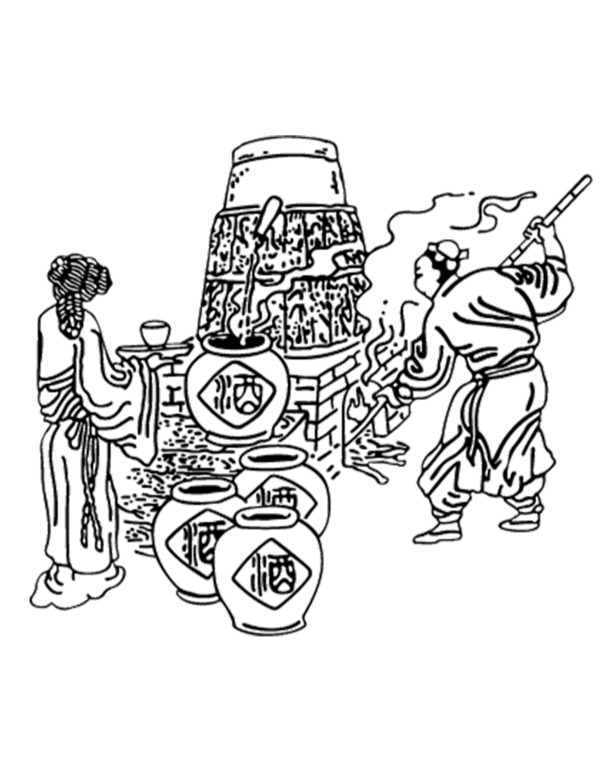 酒工艺传统制法高清PNG透明图，中国风装饰元素，免费下载