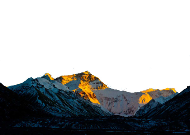 高清PNG透明背景喜马拉雅山脉拍摄图，风景摄影设计素材下载