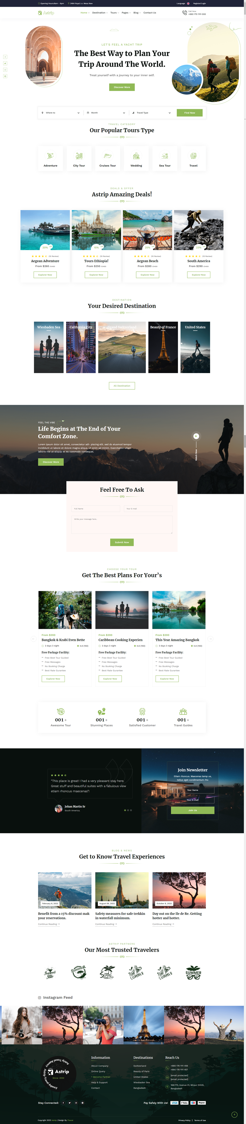 旅游网模板html代码，html5旅游网站源码