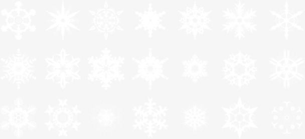 21款高清雪花PSD与PNG素材，透明节日元素，助力圣诞设计下载