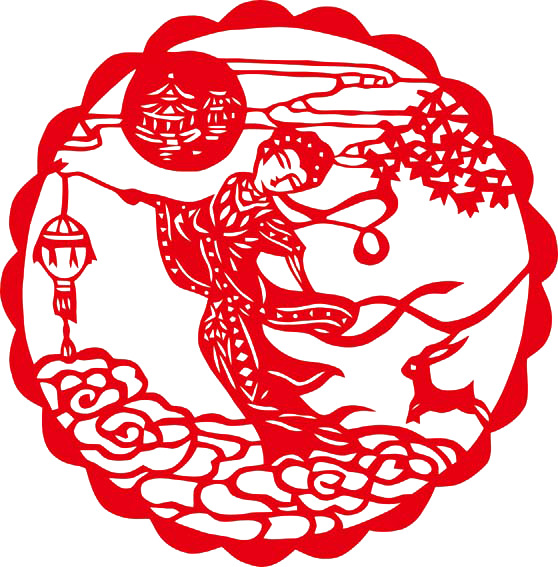 嫦娥PNG透明图，中秋节节日元素，高清设计素材免费下载