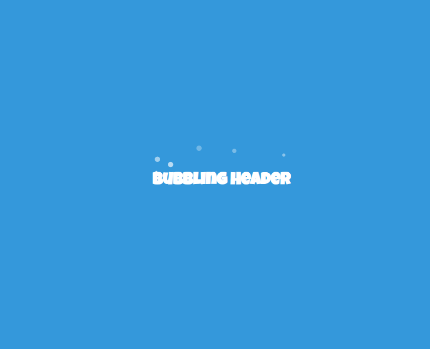 html5动态气泡效果，css3字体动画特效