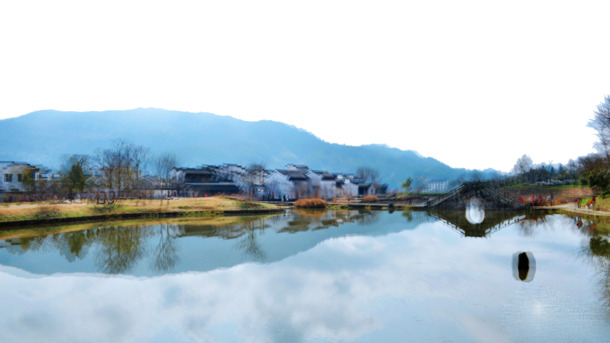徽州梦幻山水，高清PNG透明背景摄影风景图片，设计素材免费下载