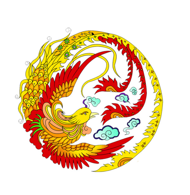 凤凰精选，高清PNG透明动物图片，创意装饰元素，设计素材下载