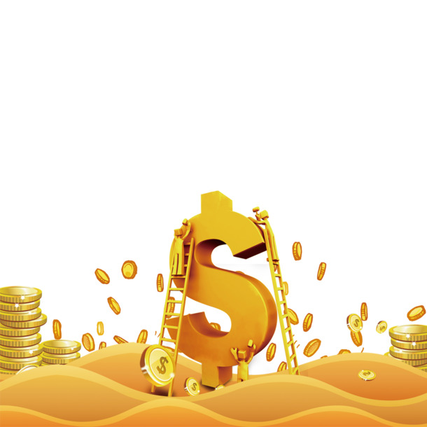 金融素材大放送，免费下载高清PNG透明手绘卡通图片及PSD格式设计元素