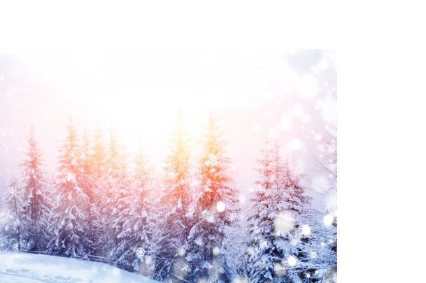 创意雪景PNG透明背景，高清摄影风景素材，一键下载设计元素