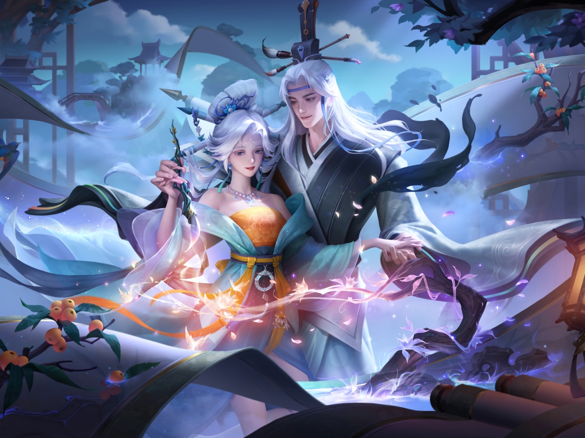 王者荣耀，画中仙干将莫邪平板壁纸，高清2732x2048大图免费下载