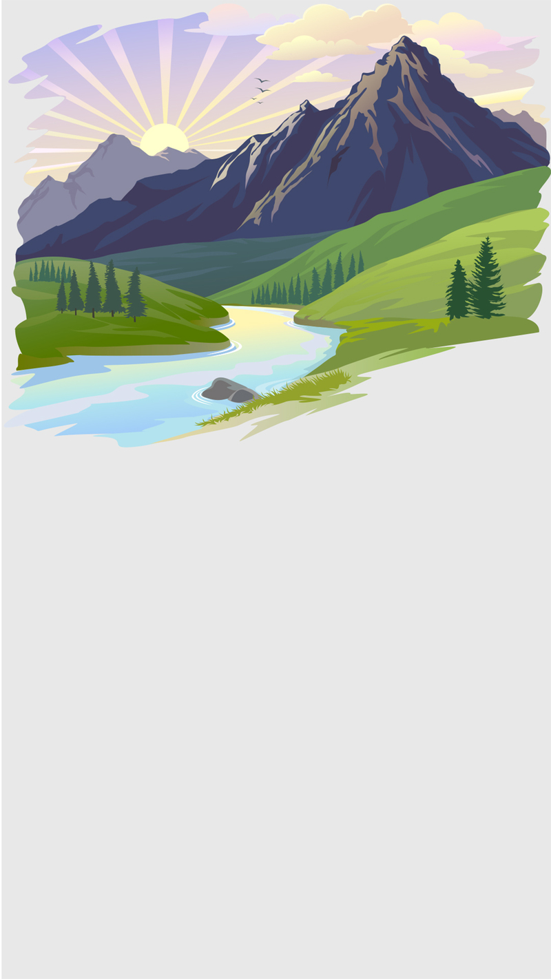 卡通自然风景背景，高清JPG摄影素材，AI格式设计下载