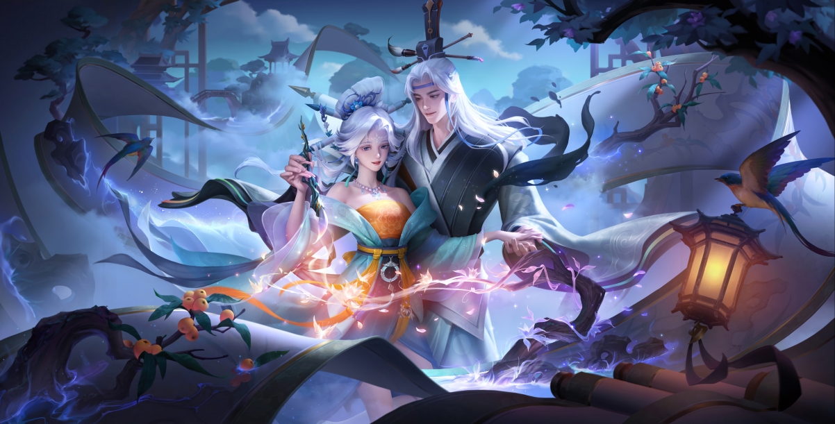王者荣耀，画中仙干将莫邪绝美4K壁纸，超清4248x2160分辨率，一键下载！