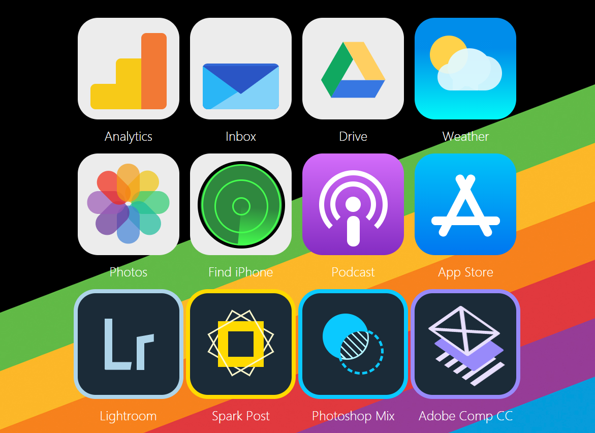 ios高清图标素材下载，html动态图标代码