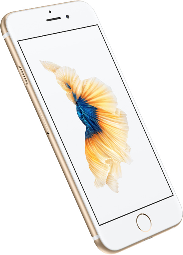 iPhone 6s 土豪金高清PNG透明侧面图，装饰元素与图案素材下载