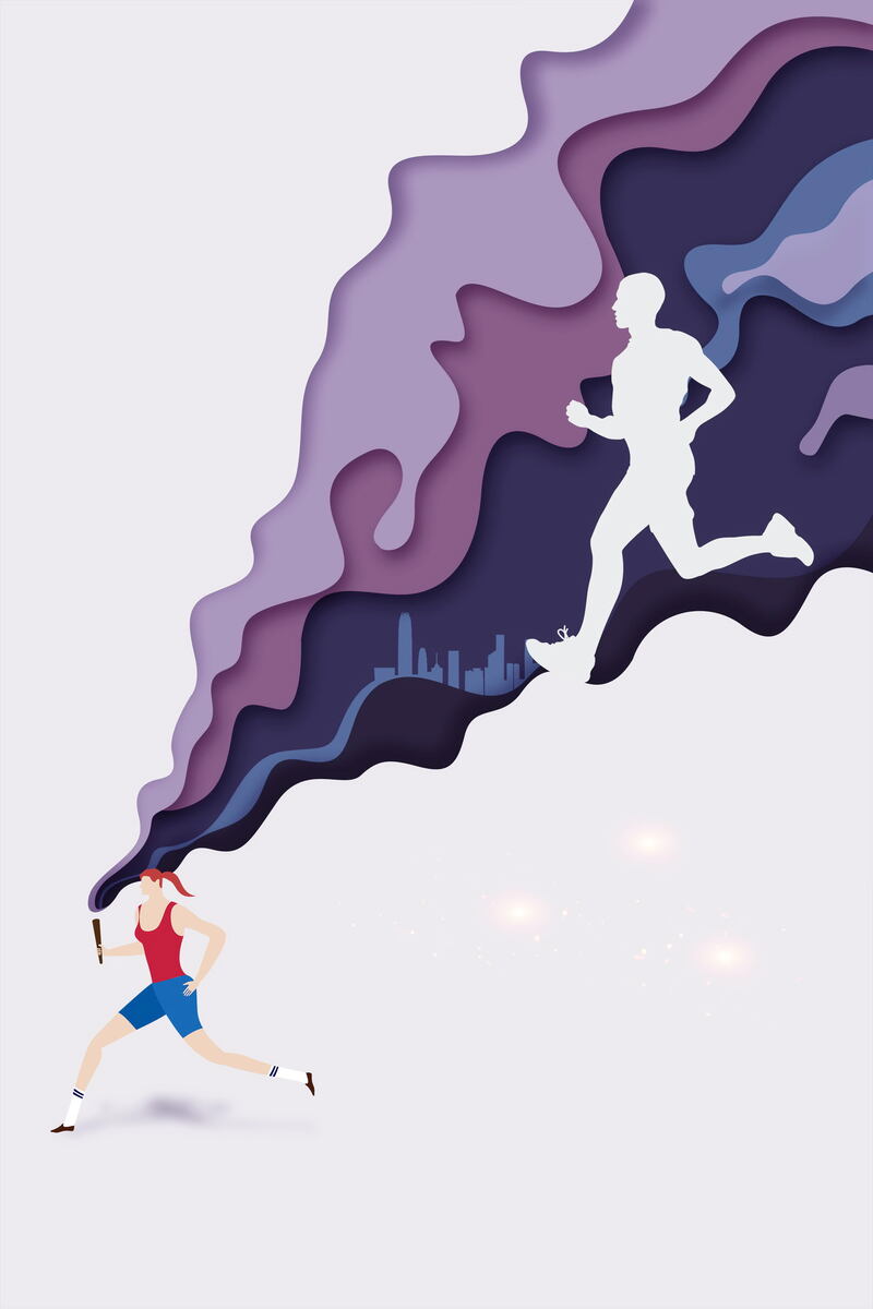 奥林匹克日海报背景，简约高清JPG与另类PSD设计素材下载