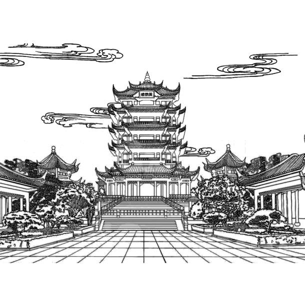 中国古代宫殿PNG透明图，高清中国风装饰元素，设计素材下载