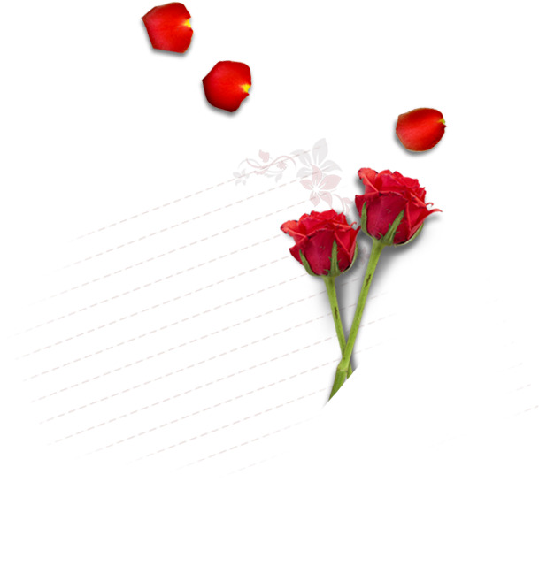 高清PNG透明玫瑰花瓣，情人节节日元素设计素材免费下载