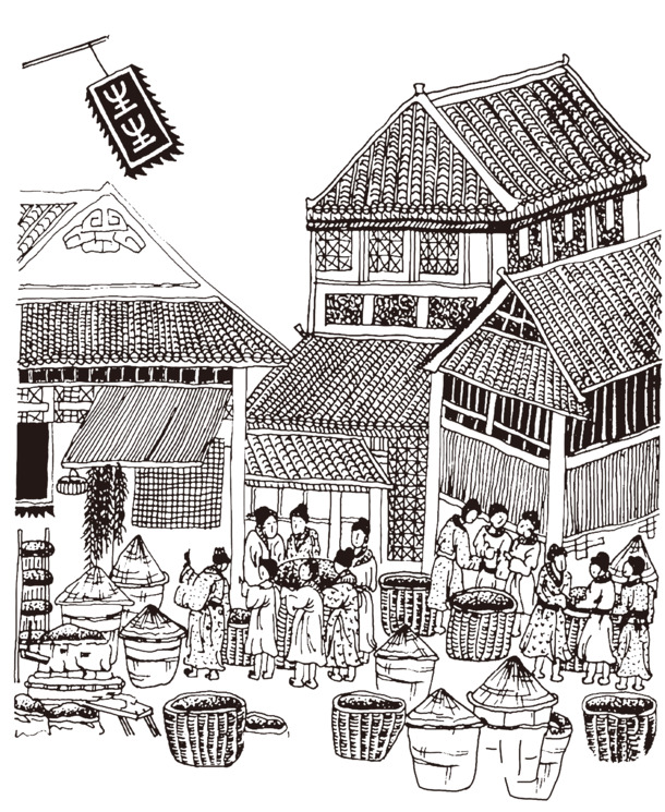 中国古代人物生活画卷，高清PNG透明中国风图片素材，一键下载装饰元素