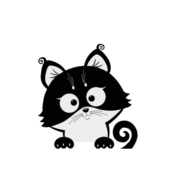 小猫抬爪高清PNG透明图，装饰元素与动物设计素材下载