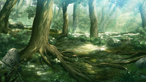 梦幻森林动漫插画，高清PNG透明背景，抽象梦幻元素，免费下载