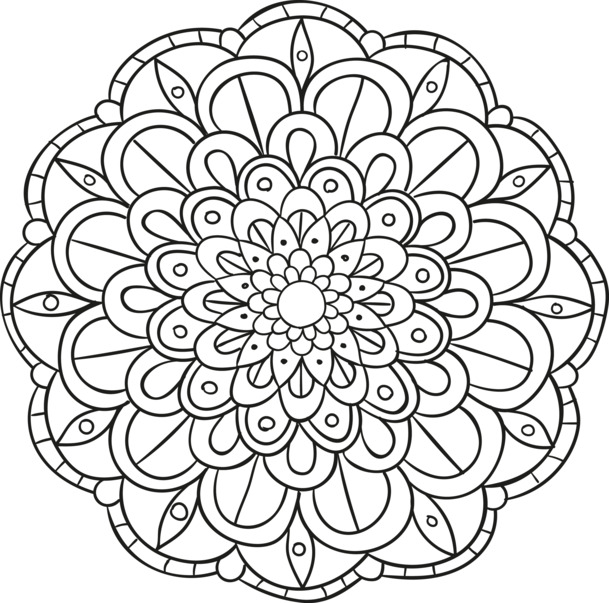 曼陀罗花纹矢量图，高清PNG透明装饰元素，设计素材免费下载