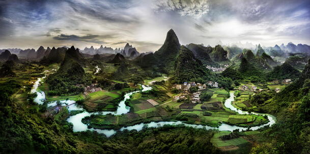 桂林山水美景壁纸，高清PNG透明背景摄影素材，一键下载设计元素