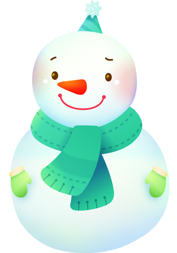 冬日卡通雪人PNG素材，高清透明装饰图片，助您打造节日氛围