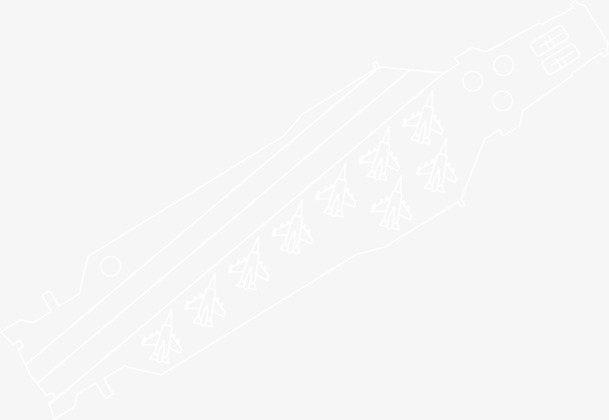 纯白航母PNG透明底纹，EPS格式设计素材，高清下载