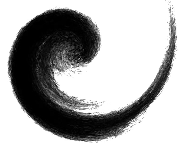 毛笔笔触龙头高清PNG透明素材，装饰元素与墨迹笔触设计下载