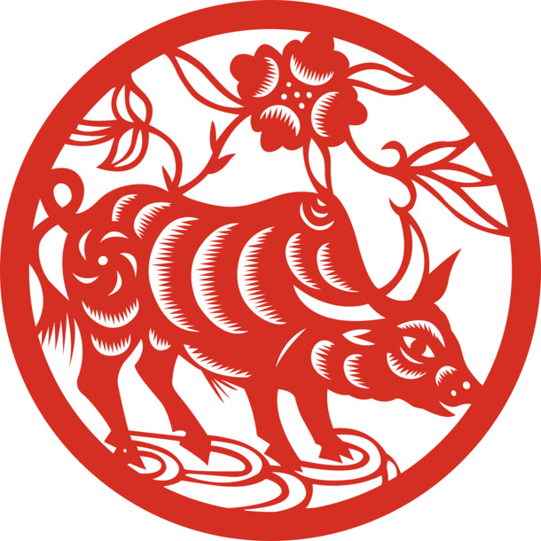 中国风PNG透明装饰图片，高清素材下载，牛气满满！