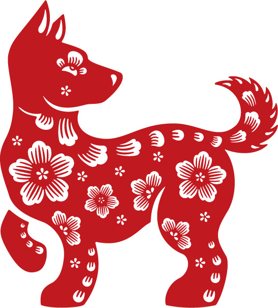 剪纸生肖狗，高清PNG透明图片，动植物元素丰富，AI格式设计素材免费下载
